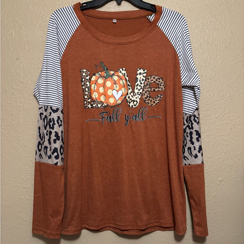 Women's Long Sleeve Fall Graphic Tee NWOT
